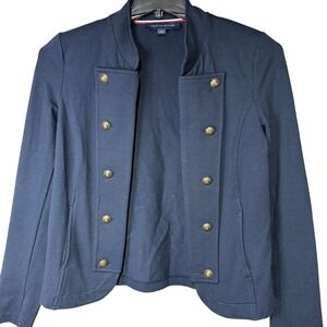 Tommy Hilfiger band military jacket navy size small‎